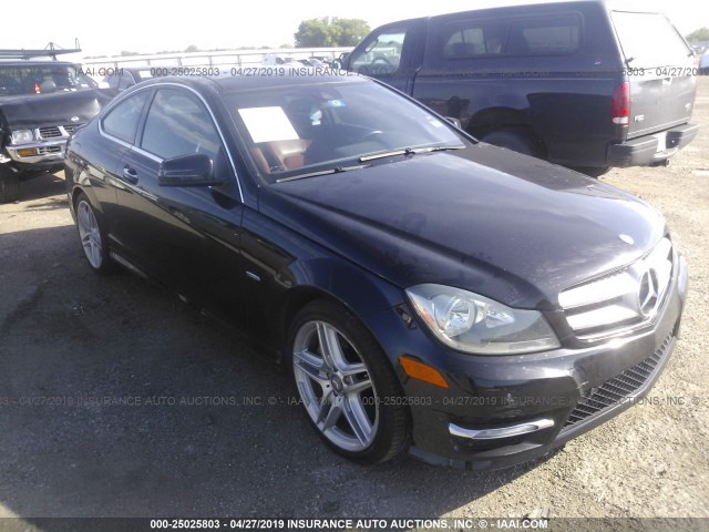 WDDGJ5HB7CF816550 - 2012 MERCEDES-BENZ C 350 BLACK photo 1