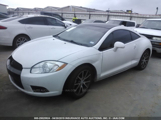 4A31K5DF3CE004915 - 2012 MITSUBISHI ECLIPSE GS SPORT WHITE photo 2