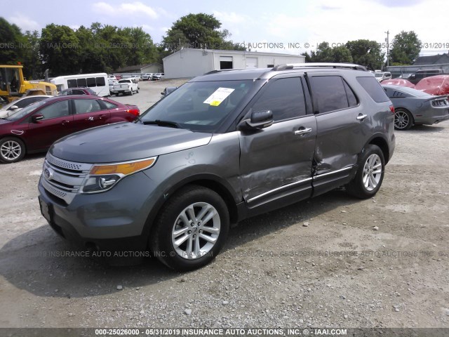 1FMHK7D83BGA87016 - 2011 FORD EXPLORER XLT GRAY photo 2