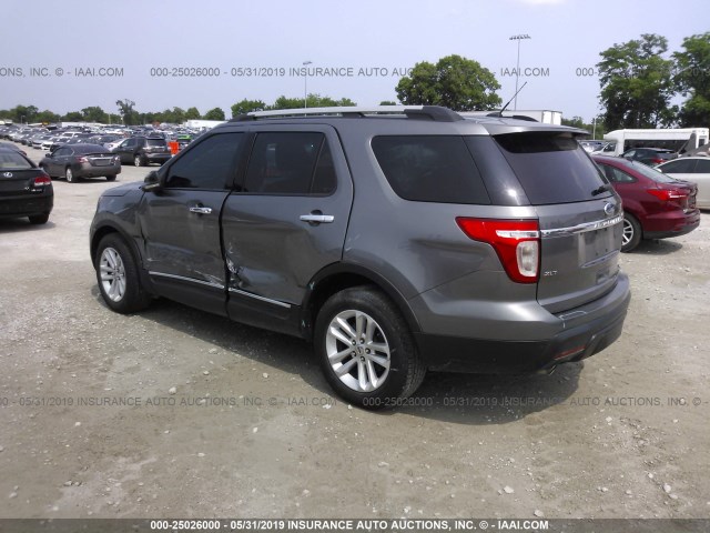 1FMHK7D83BGA87016 - 2011 FORD EXPLORER XLT GRAY photo 3