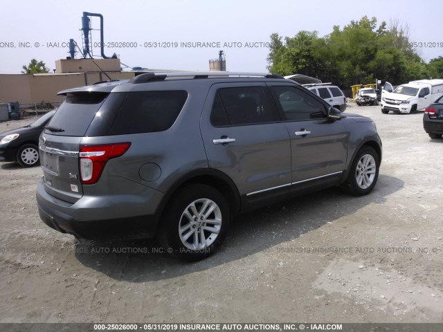 1FMHK7D83BGA87016 - 2011 FORD EXPLORER XLT GRAY photo 4