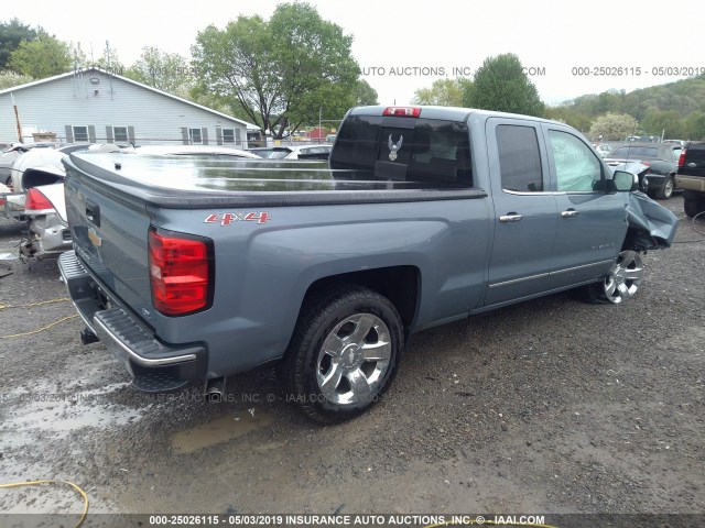 1GCVKSEC8FZ353959 - 2015 CHEVROLET SILVERADO K1500 LTZ BLUE photo 4