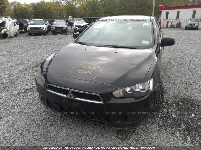 JA3AU26U09U006030 - 2009 MITSUBISHI LANCER ES/ES SPORT BLACK photo 6