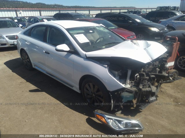 5NPE34AF0FH021644 - 2015 HYUNDAI SONATA SPORT/LIMITED WHITE photo 1