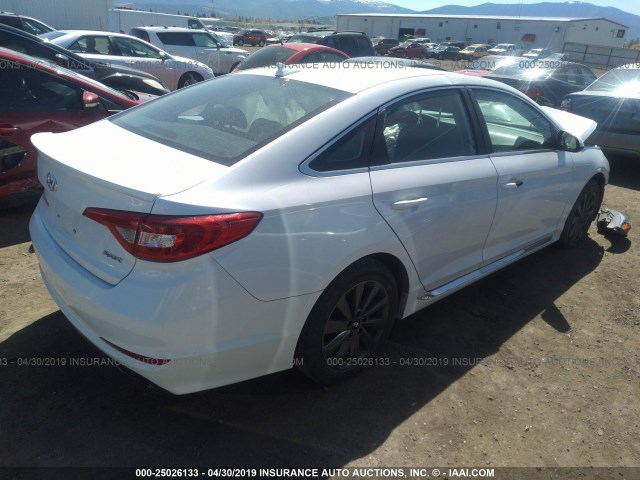 5NPE34AF0FH021644 - 2015 HYUNDAI SONATA SPORT/LIMITED WHITE photo 4