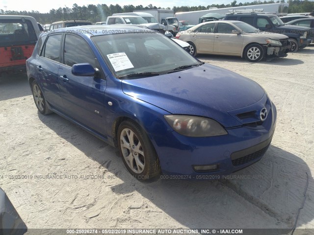 JM1BK344981784797 - 2008 MAZDA 3 HATCHBACK BLUE photo 1