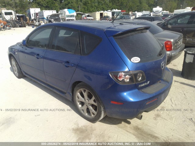 JM1BK344981784797 - 2008 MAZDA 3 HATCHBACK BLUE photo 3