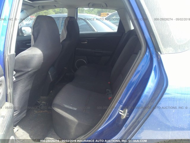 JM1BK344981784797 - 2008 MAZDA 3 HATCHBACK BLUE photo 8