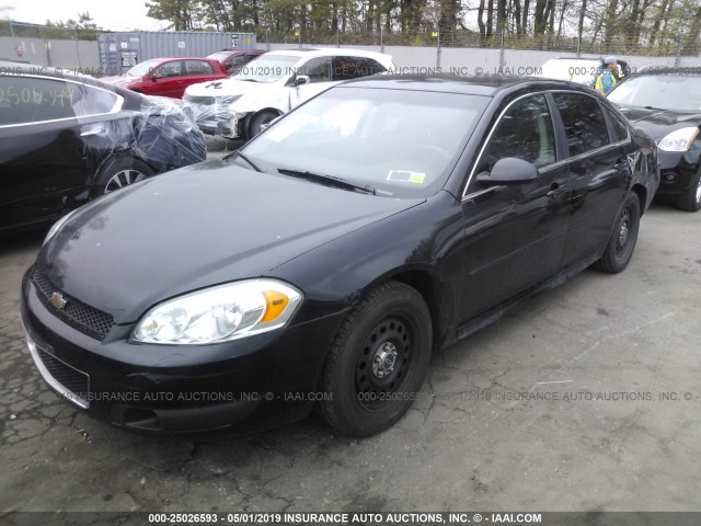 2G1WD5EM1A1163262 - 2010 CHEVROLET IMPALA POLICE BLACK photo 2