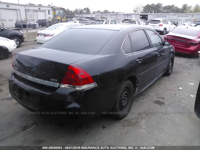 2G1WD5EM1A1163262 - 2010 CHEVROLET IMPALA POLICE BLACK photo 4