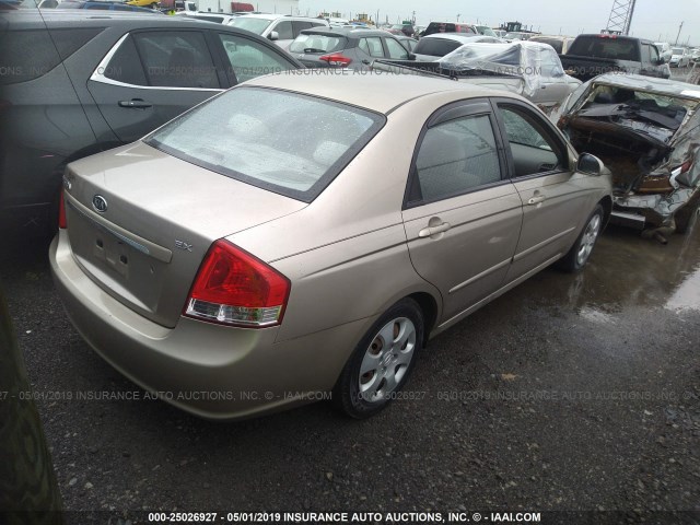 KNAFE121575453841 - 2007 KIA SPECTRA EX/LX BROWN photo 4