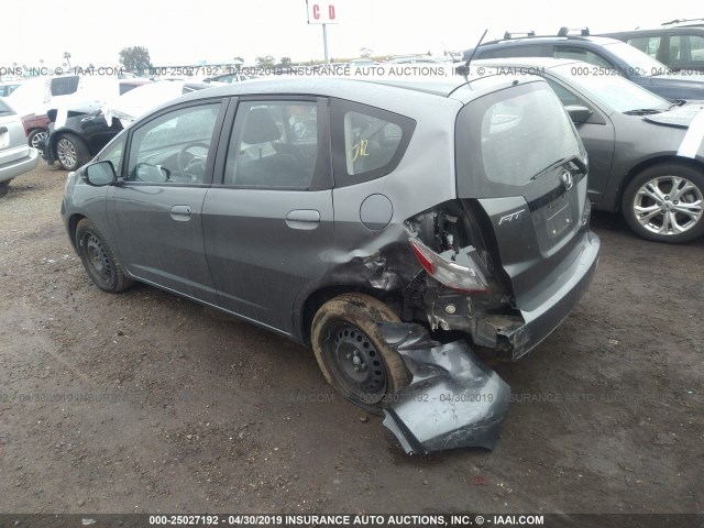 JHMGE8H38DC080227 - 2013 HONDA FIT GRAY photo 3