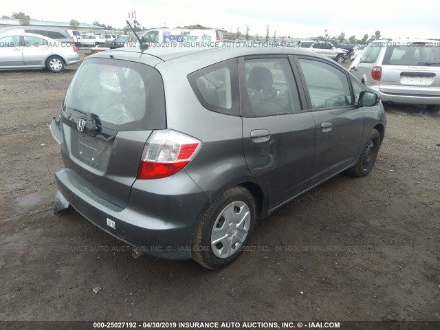 JHMGE8H38DC080227 - 2013 HONDA FIT GRAY photo 4