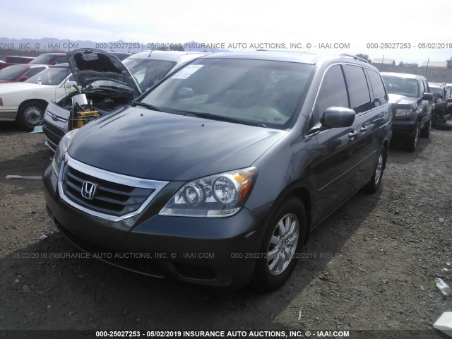 5FNRL3H76AB092672 - 2010 HONDA ODYSSEY EXL GRAY photo 2