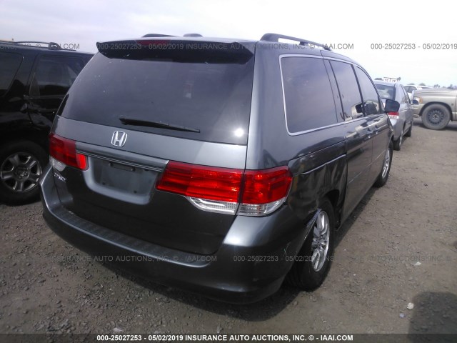 5FNRL3H76AB092672 - 2010 HONDA ODYSSEY EXL GRAY photo 4