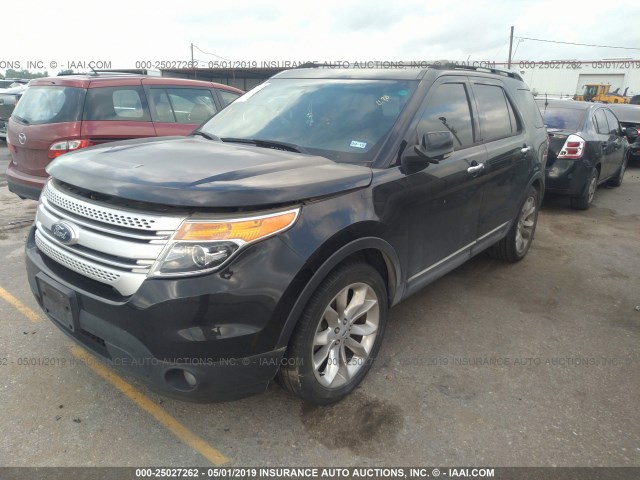 1FM5K7D82FGA53772 - 2015 FORD EXPLORER XLT BLACK photo 2