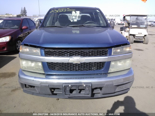 1GCCS136568211427 - 2006 CHEVROLET COLORADO BLUE photo 6