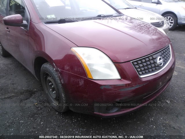 3N1AB61E57L707526 - 2007 NISSAN SENTRA 2.0/2.0S/2.0SL RED photo 6