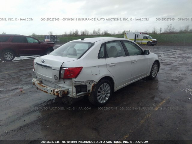 JF1GE61628H513355 - 2008 SUBARU IMPREZA 2.5I WHITE photo 4