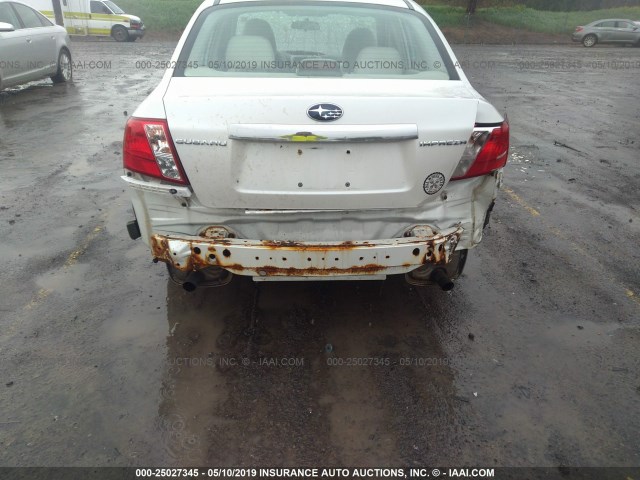 JF1GE61628H513355 - 2008 SUBARU IMPREZA 2.5I WHITE photo 6