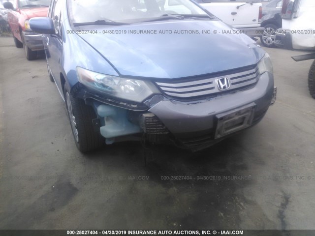 JHMZE2H5XAS021348 - 2010 HONDA INSIGHT LX Light Blue photo 6