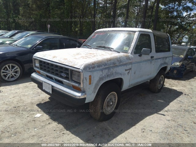 1FMCU14T3GUA86964 - 1986 FORD BRONCO II BLUE photo 2