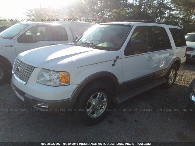 1FMFU17L93LB94899 - 2003 FORD EXPEDITION EDDIE BAUER WHITE photo 2