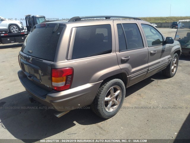 1J8GW58J92C223851 - 2002 JEEP GRAND CHEROKEE LIMITED 金色 照片 4