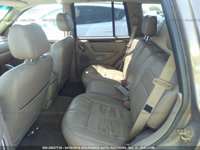 1J8GW58J92C223851 - 2002 JEEP GRAND CHEROKEE LIMITED 金色 照片 8