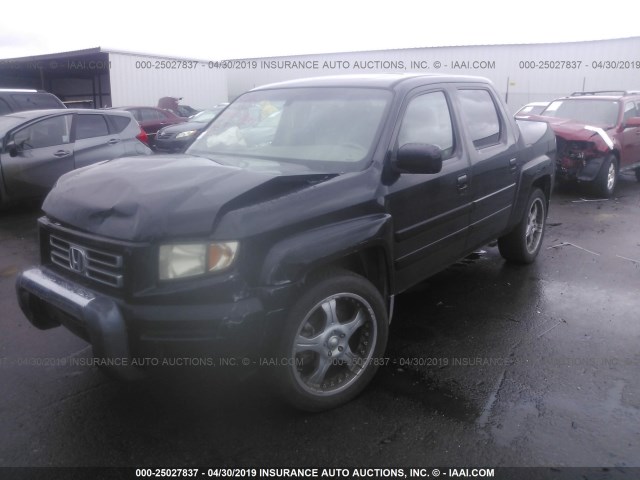 2HJYK16586H511316 - 2006 HONDA RIDGELINE RTL BLACK photo 2