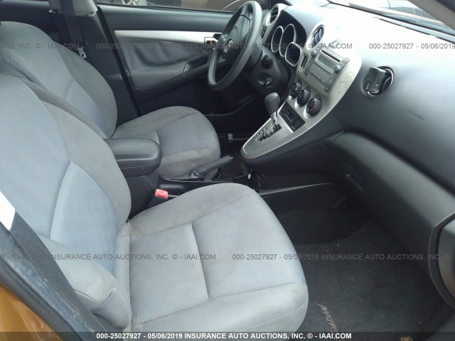 2T1KE40E29C020069 - 2009 TOYOTA COROLLA MATRIX S ORANGE photo 5