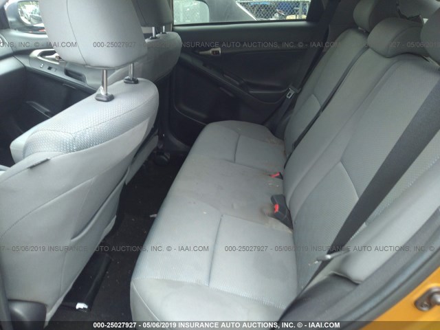 2T1KE40E29C020069 - 2009 TOYOTA COROLLA MATRIX S ORANGE photo 8