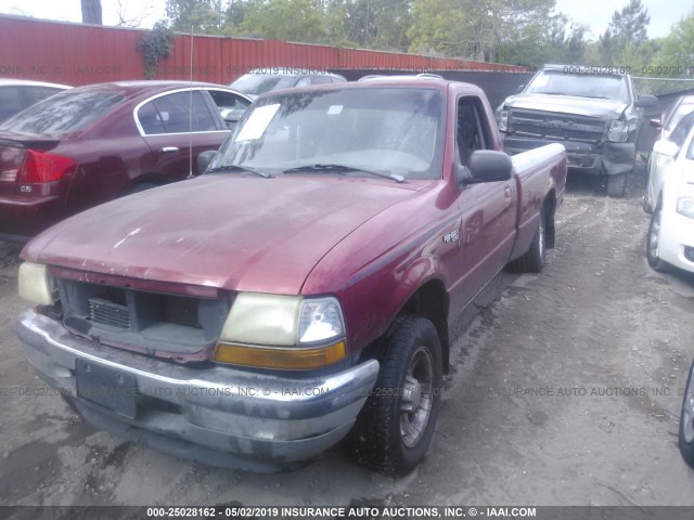 1FTYR10U4WPA96829 - 1998 FORD RANGER RED photo 2