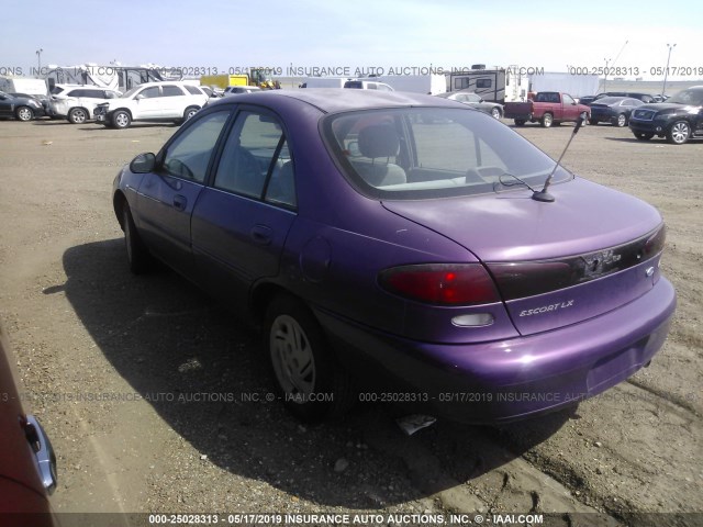 1FALP13P5VW119681 - 1997 FORD ESCORT LX/SPORT PURPLE photo 3