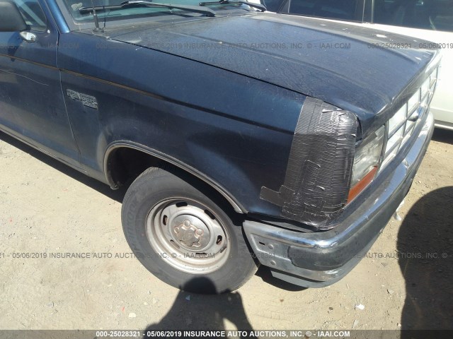 1FTCR10AXNTA81290 - 1992 FORD RANGER BLUE photo 6