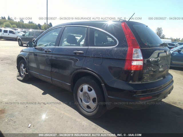 5J6RE4H39BL071692 - 2011 HONDA CR-V LX BLACK photo 3