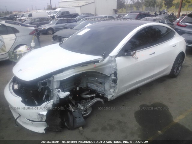 5YJ3E1EA5HF002359 - 2017 TESLA MODEL 3 WHITE photo 2