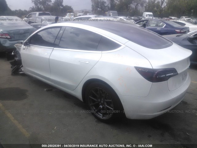 5YJ3E1EA5HF002359 - 2017 TESLA MODEL 3 WHITE photo 3