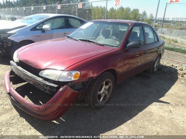 1NXBR12E8YZ331616 - 2000 TOYOTA COROLLA VE/CE/LE BURGUNDY photo 2