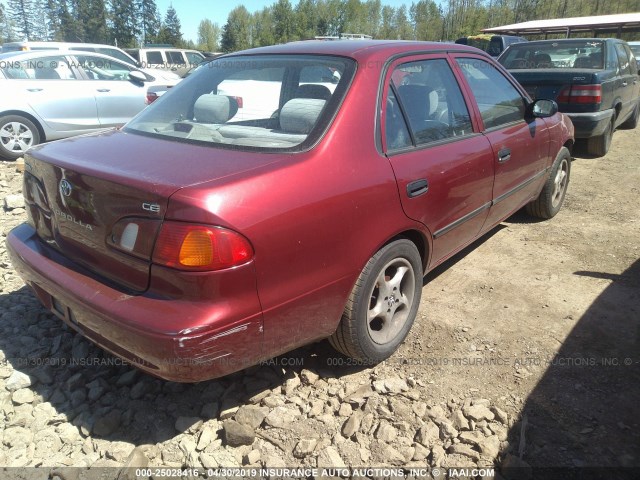 1NXBR12E8YZ331616 - 2000 TOYOTA COROLLA VE/CE/LE BURGUNDY photo 4