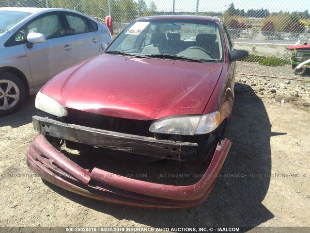 1NXBR12E8YZ331616 - 2000 TOYOTA COROLLA VE/CE/LE BURGUNDY photo 6