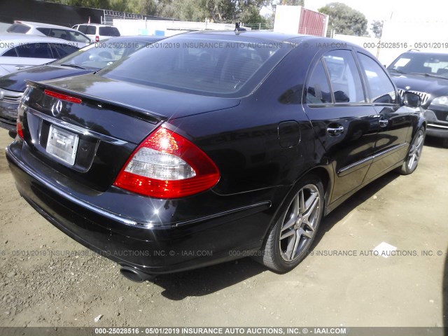 WDBUF56X48B322110 - 2008 MERCEDES-BENZ E 350 BLACK photo 4