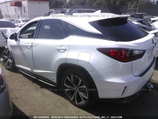 2T2BGMCA9HC020065 - 2017 LEXUS RX 450H/BASE/F SPORT WHITE photo 3