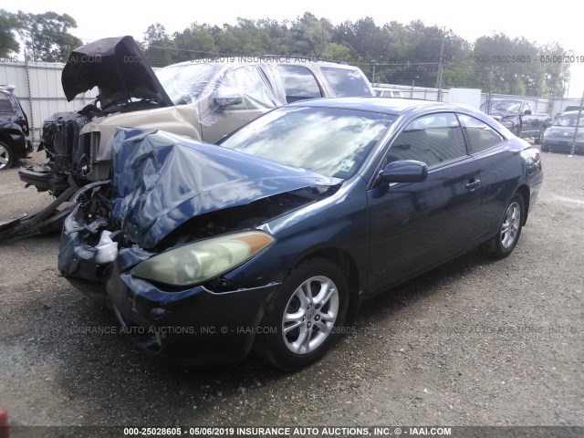 4T1CE38P05U541210 - 2005 TOYOTA CAMRY SOLARA SE/SLE BLUE photo 2