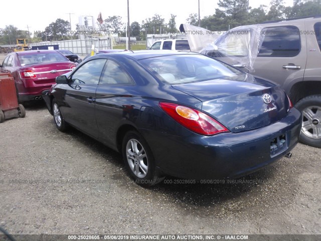 4T1CE38P05U541210 - 2005 TOYOTA CAMRY SOLARA SE/SLE BLUE photo 3