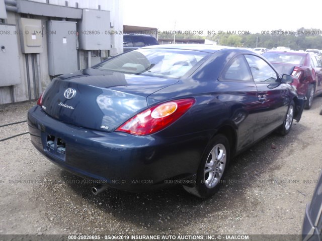 4T1CE38P05U541210 - 2005 TOYOTA CAMRY SOLARA SE/SLE BLUE photo 4