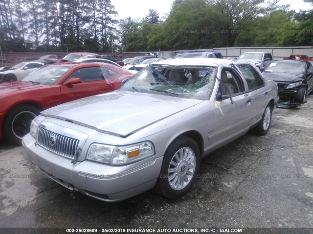 2MEBM7FV7AX633749 - 2010 MERCURY GRAND MARQUIS LS SILVER photo 2