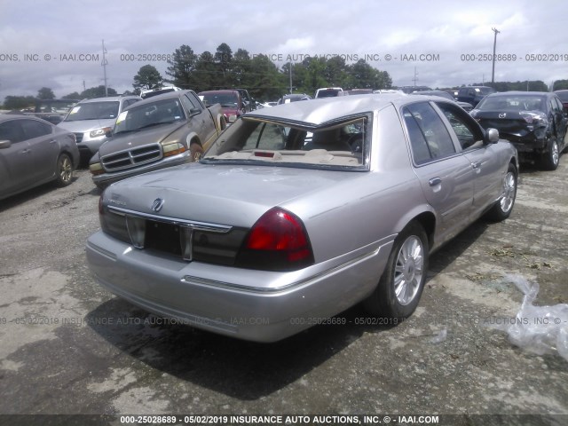 2MEBM7FV7AX633749 - 2010 MERCURY GRAND MARQUIS LS SILVER photo 4