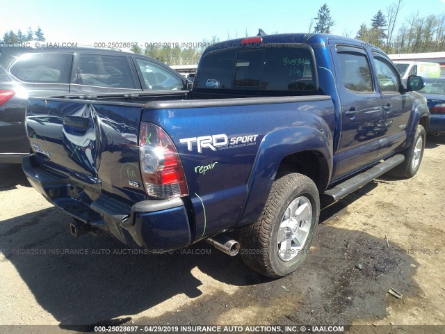 3TMLU4EN7FM201137 - 2015 TOYOTA TACOMA DOUBLE CAB/TRD PRO BLUE photo 4