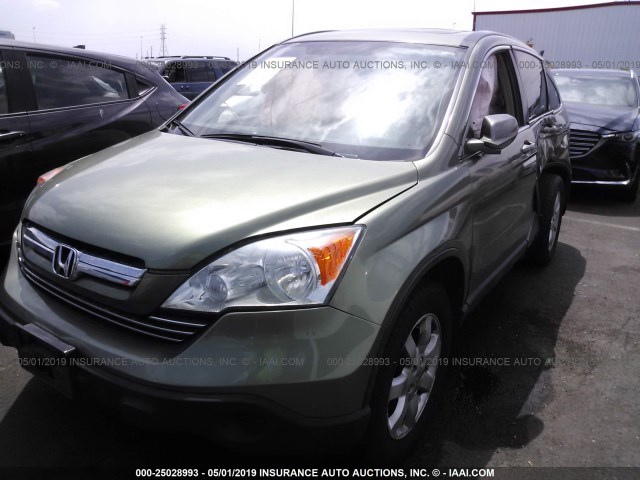 JHLRE38789C014464 - 2009 HONDA CR-V EXL GREEN photo 2